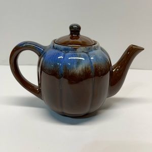 Vtg. Stylecralf Brown , Blue Teapot Korea